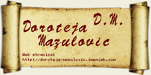 Doroteja Mazulović vizit kartica